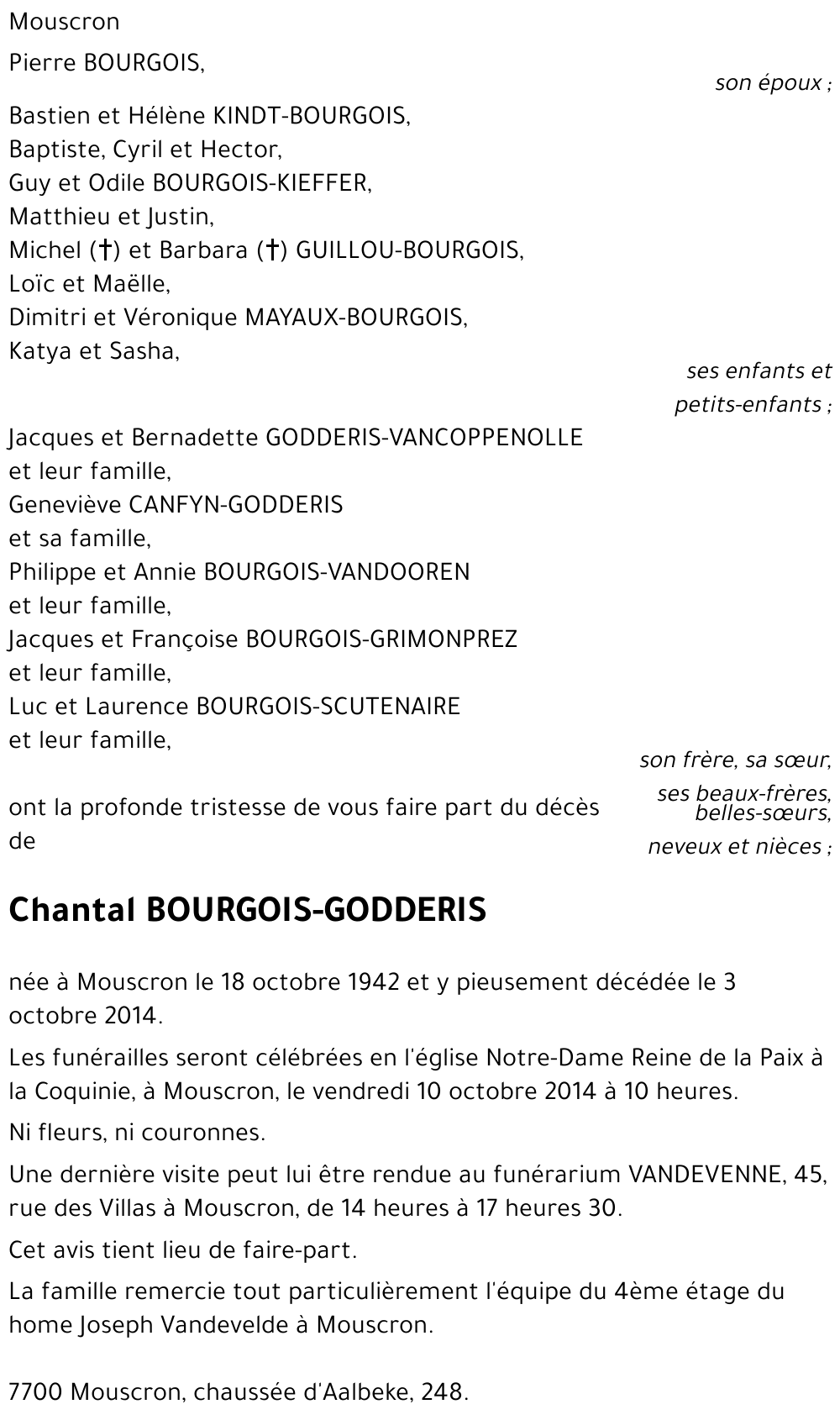 Chantal BOURGOIS-GODDERIS