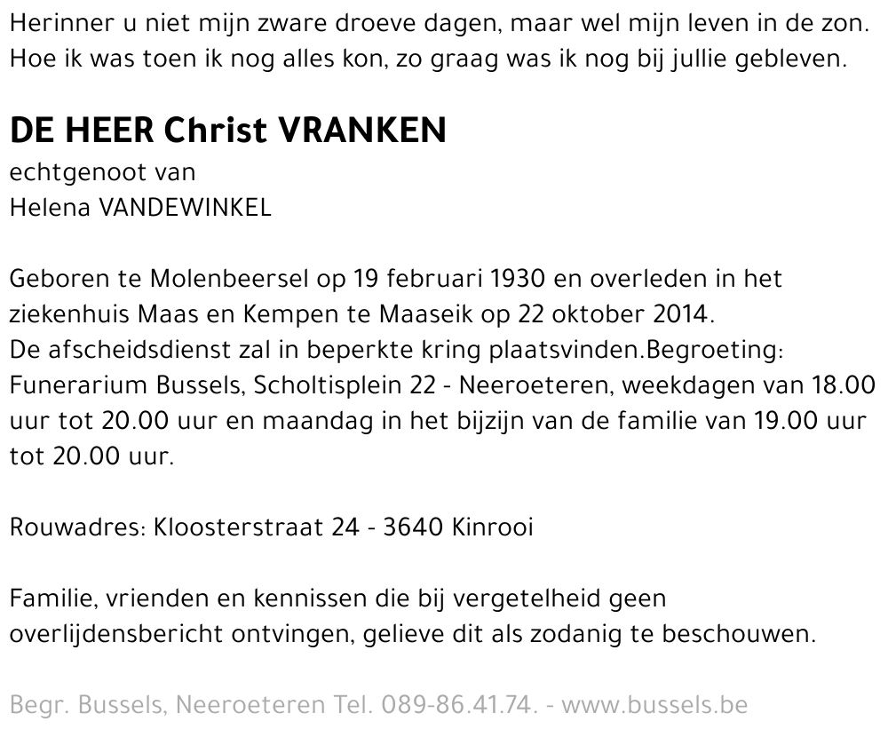 Christ VRANKEN