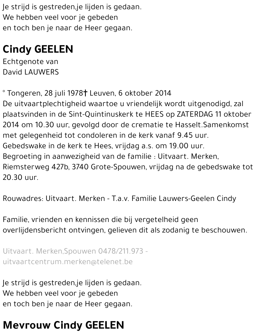 Cindy GEELEN