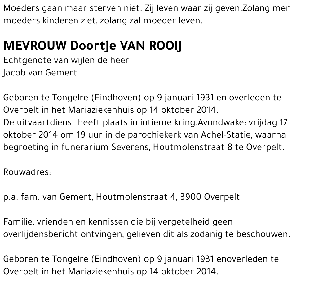 Doortje van Rooij
