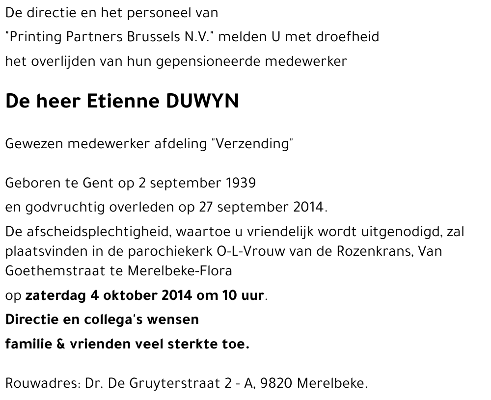 Etienne DUWYN
