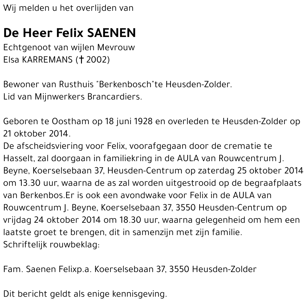 Felix Saenen