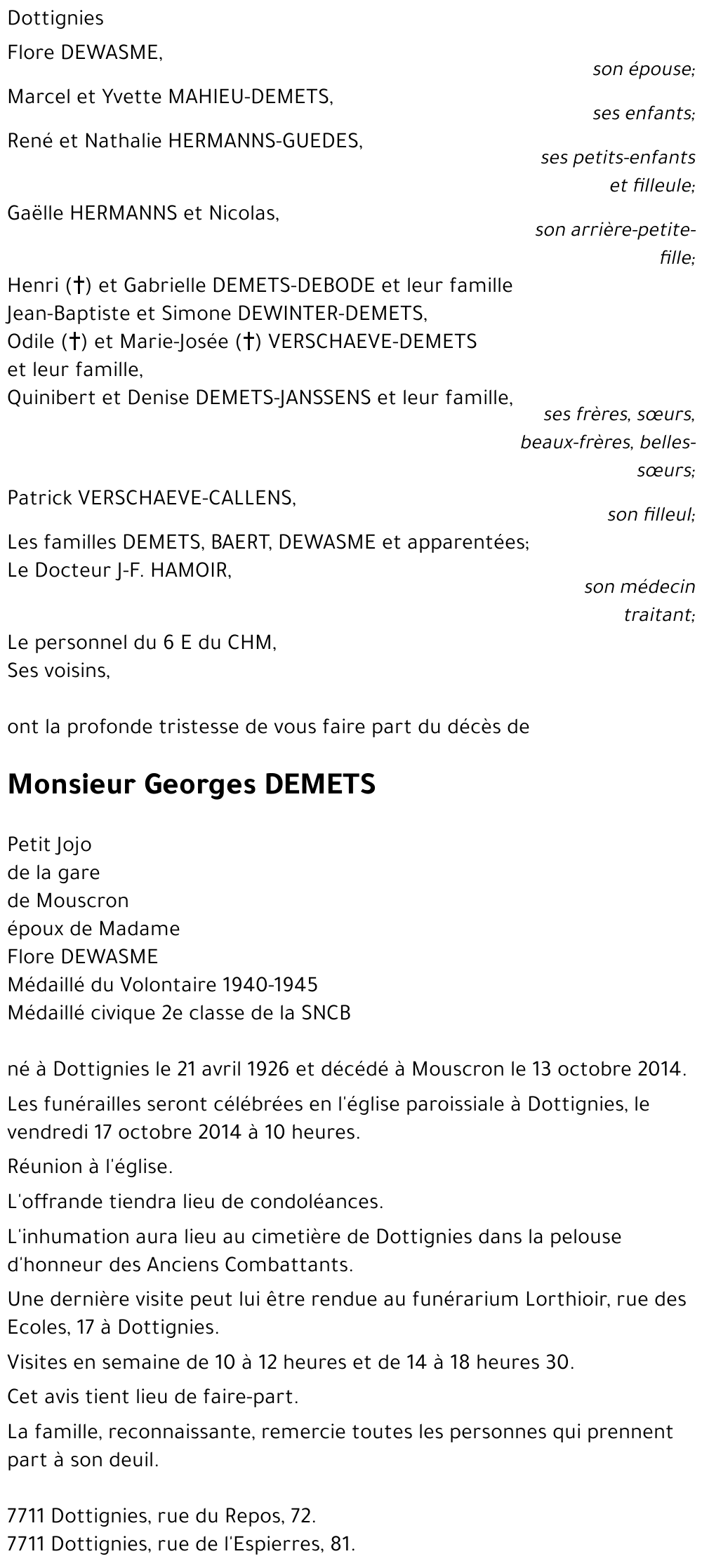 Georges DEMETS