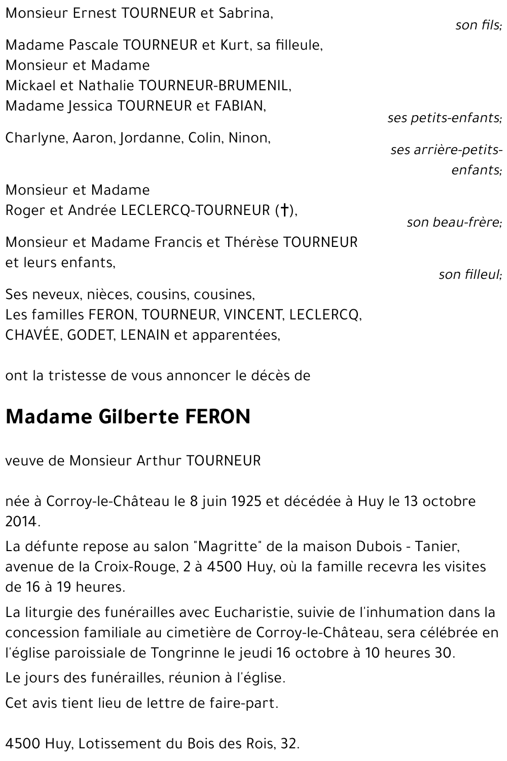 Gilberte FERON