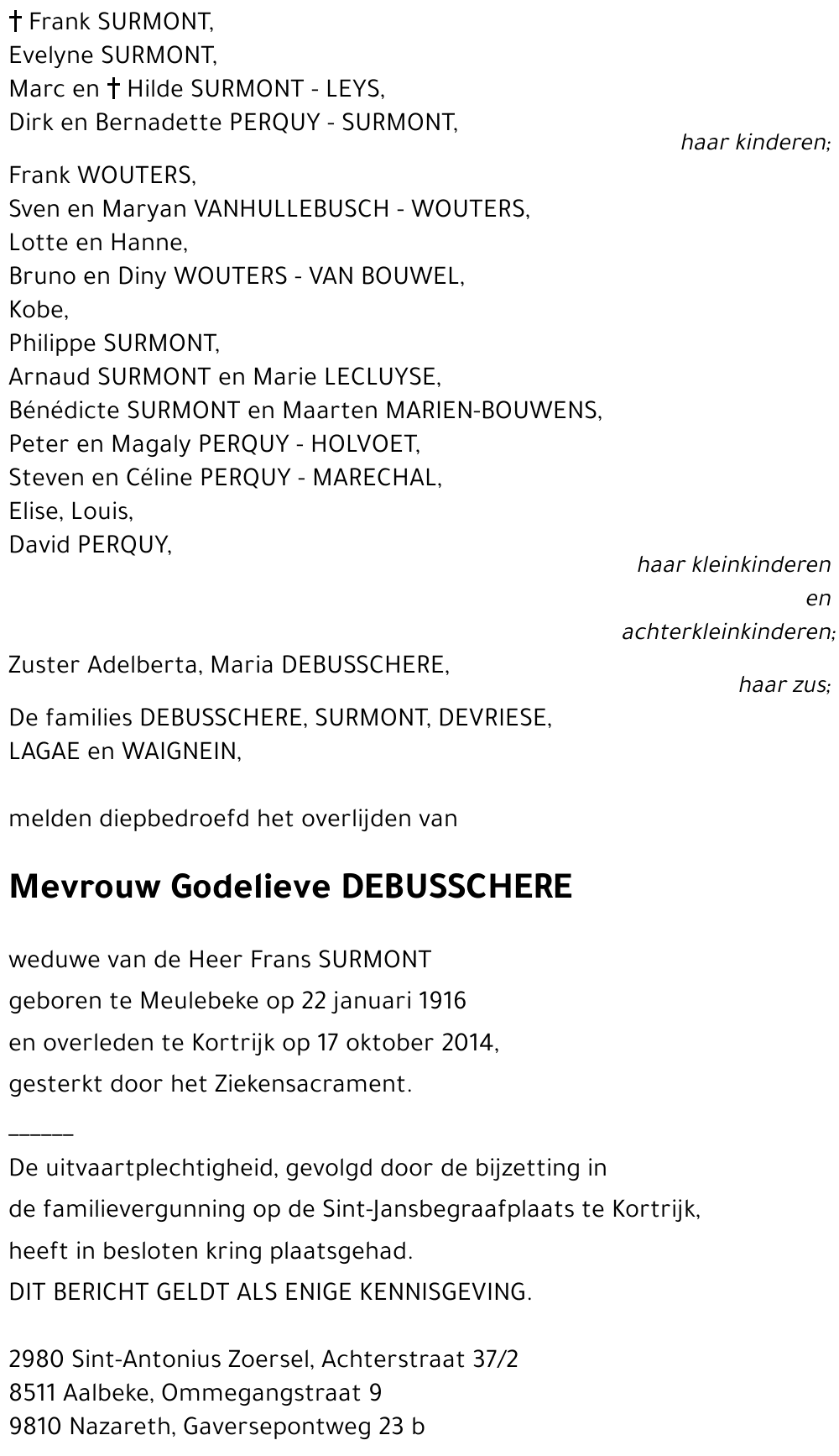 Godelieve DEBUSSCHERE