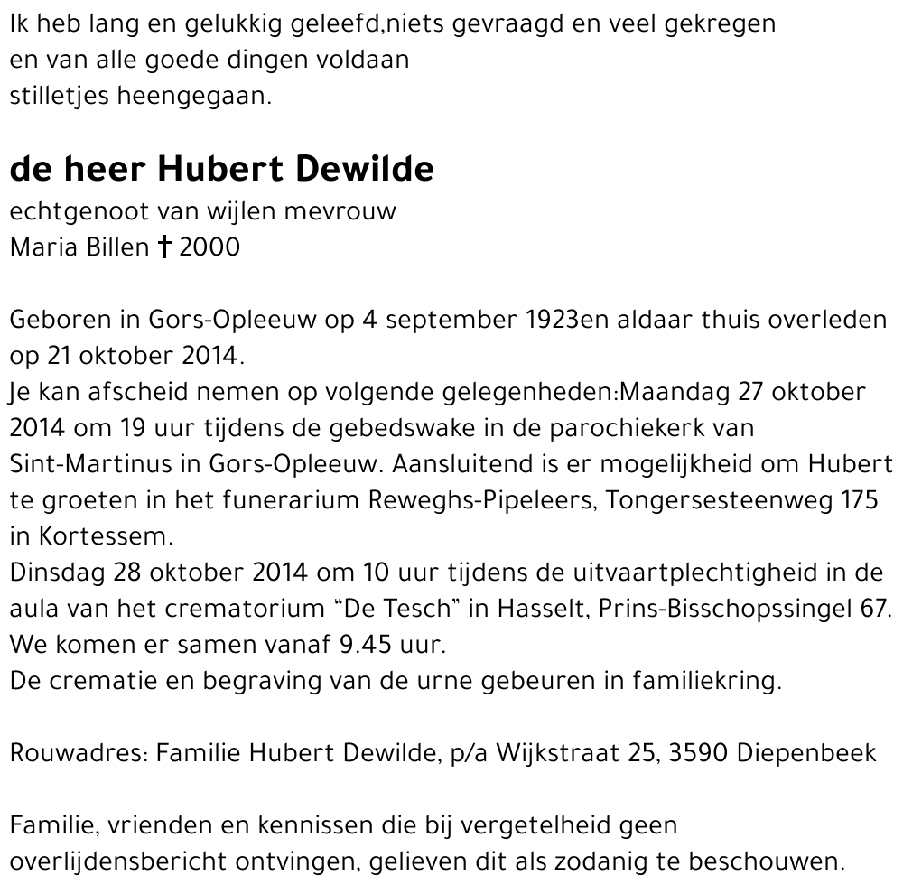 Hubert Dewilde