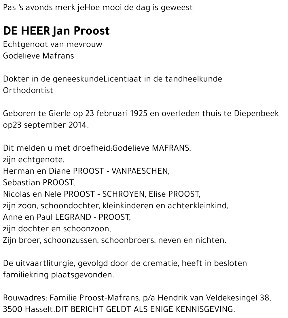 Jan Proost