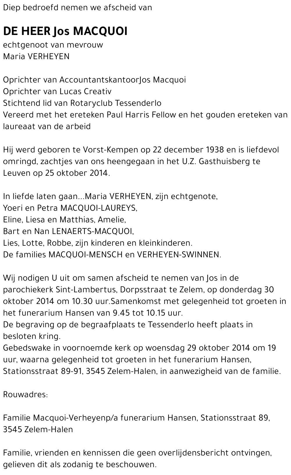 Jos MACQUOI