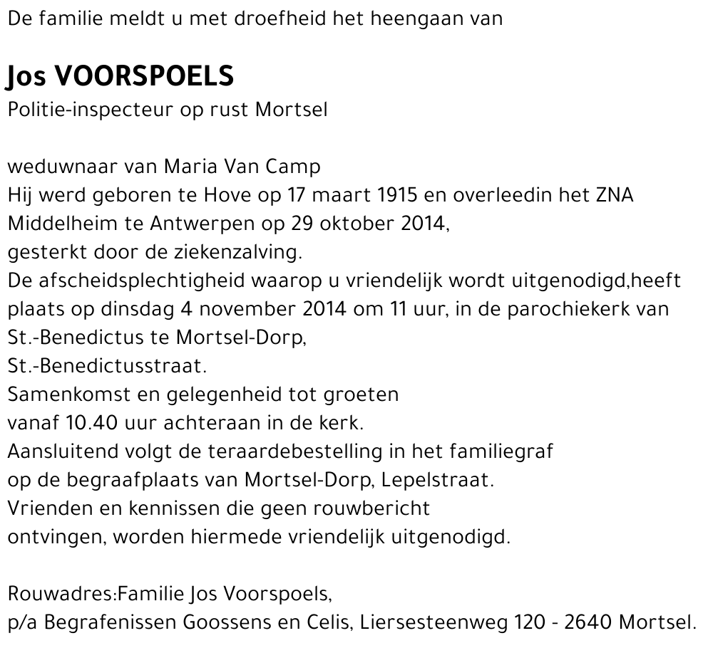 Jos Voorspoels