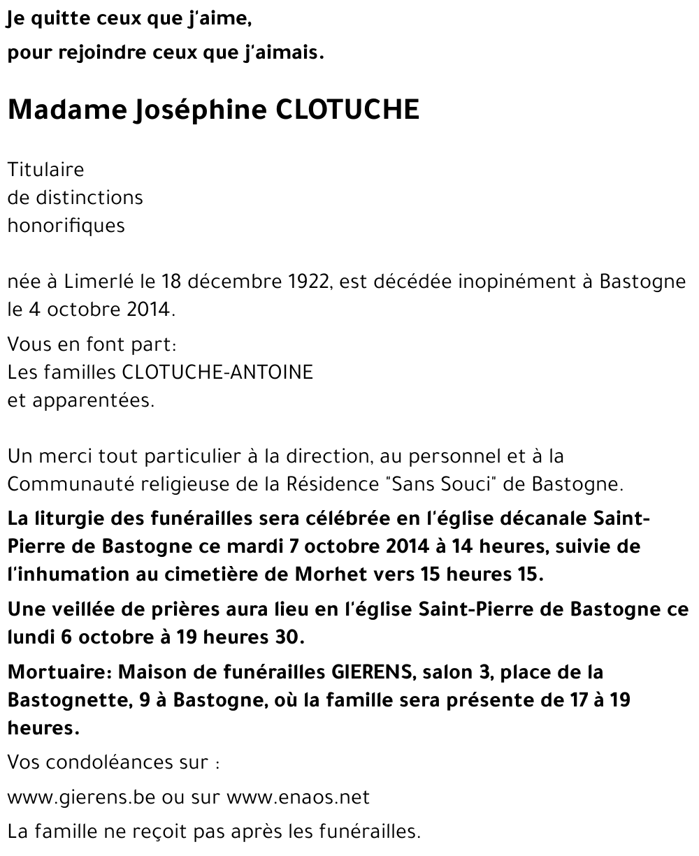 Joséphine CLOTUCHE