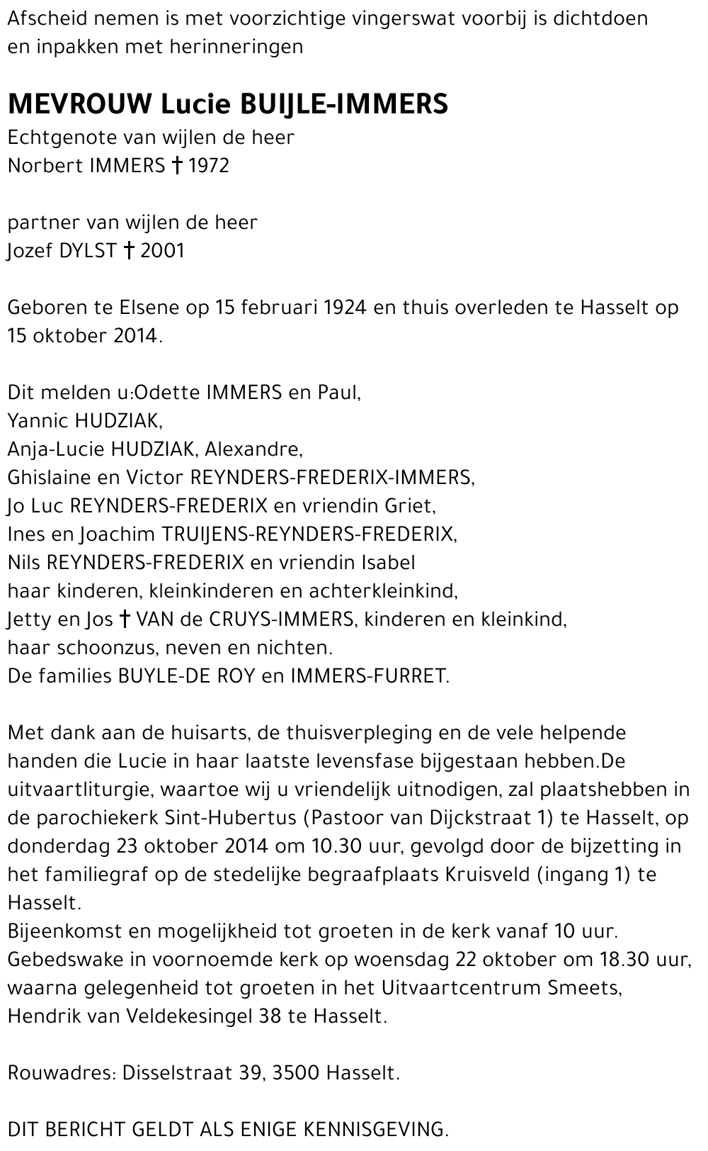 Lucie Buijle-Immers