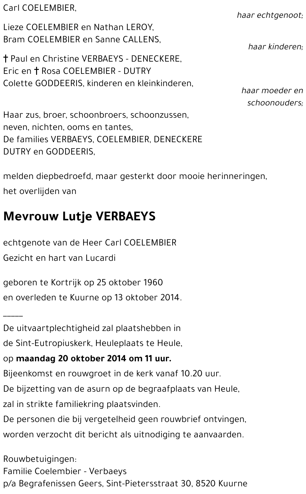 Lutje VERBAEYS