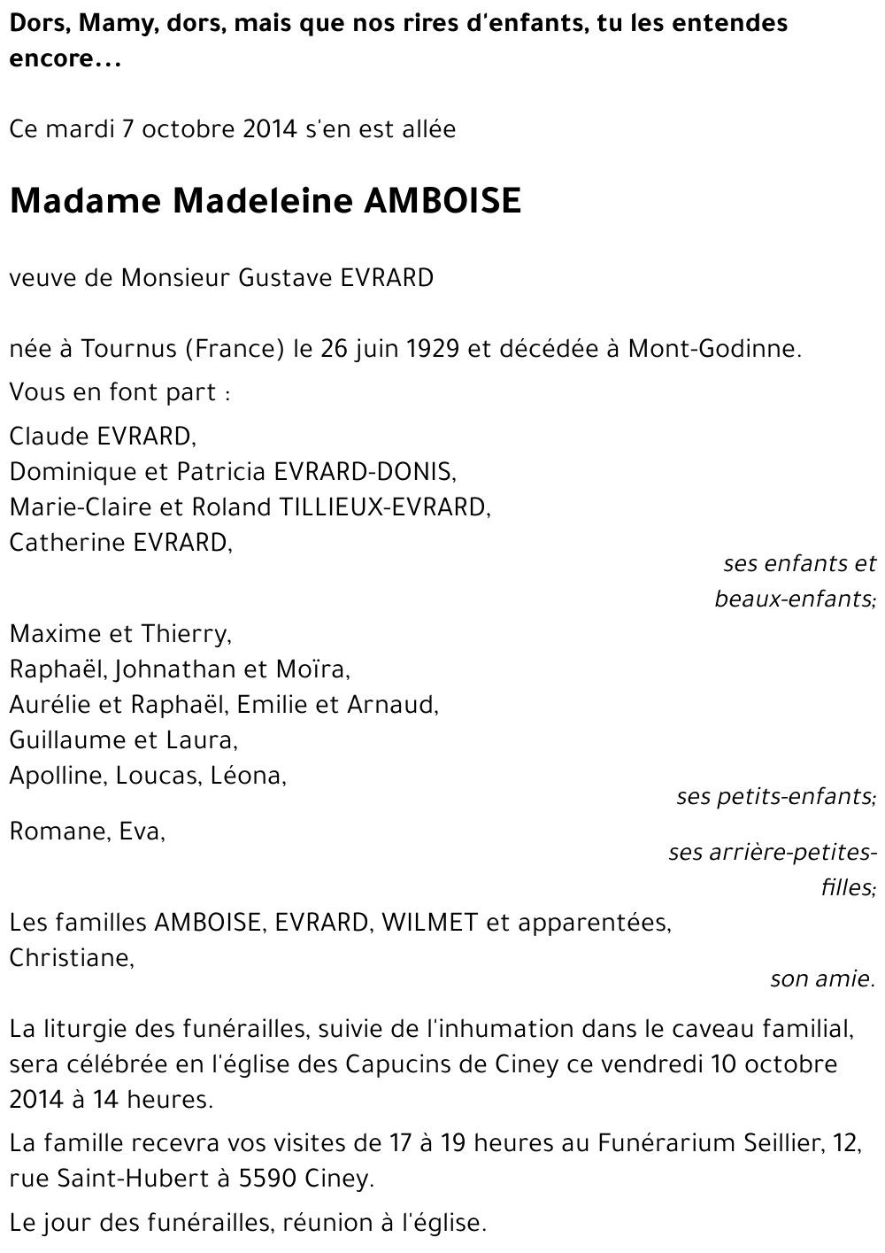 Madeleine AMBOISE