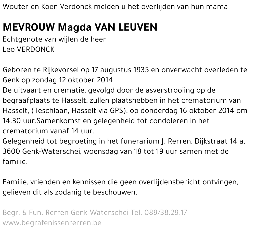 Magda Van Leuven