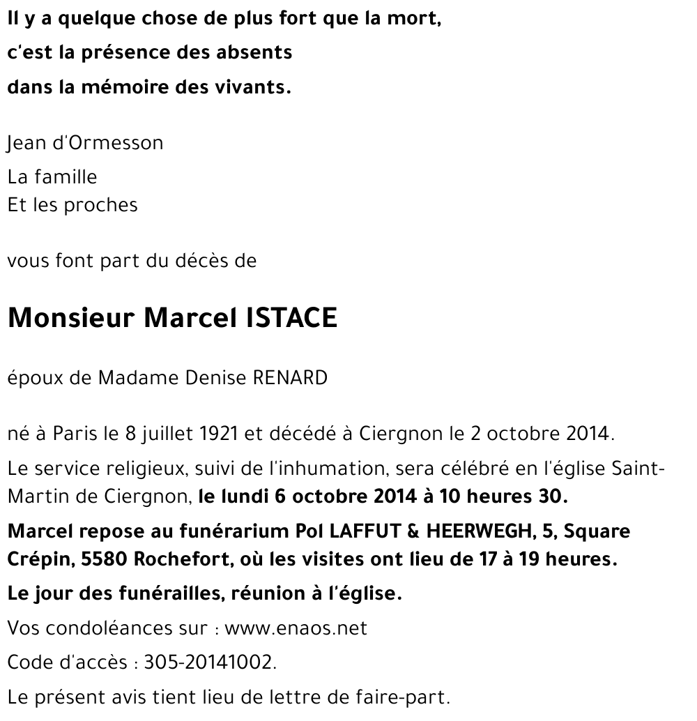 Marcel ISTACE