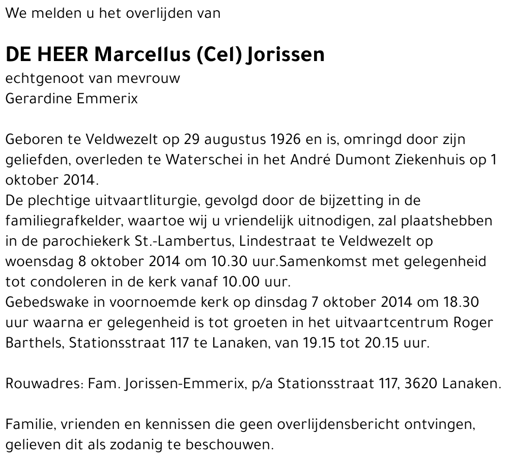 Marcellus (Cel) Jorissen