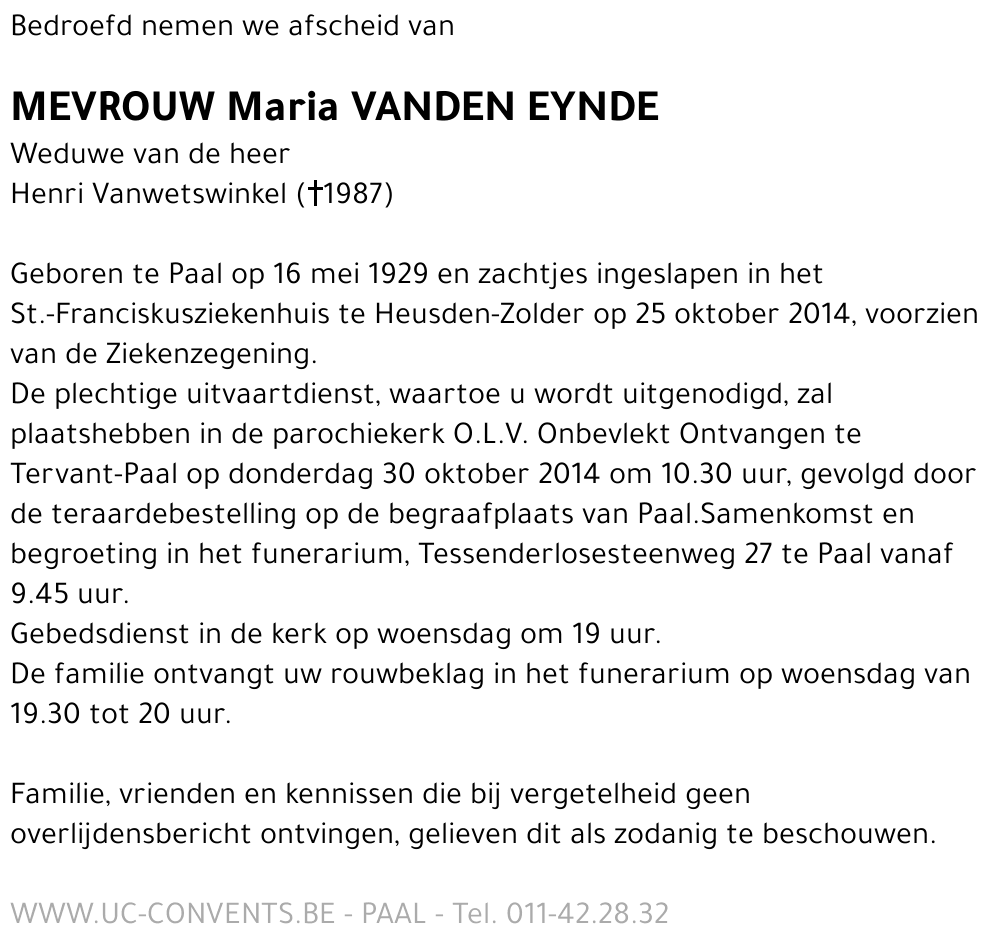 Maria Vanden Eynde