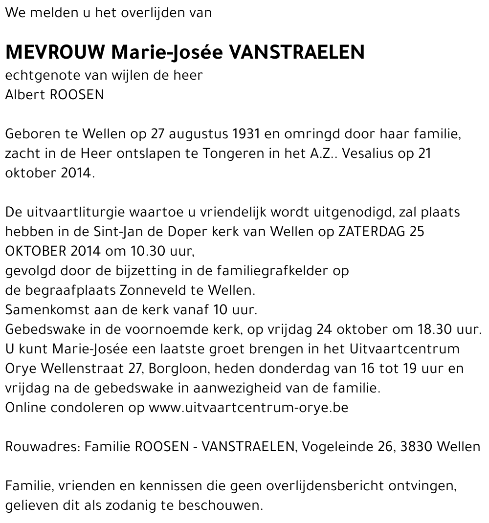 Marie-Josée Vanstraelen