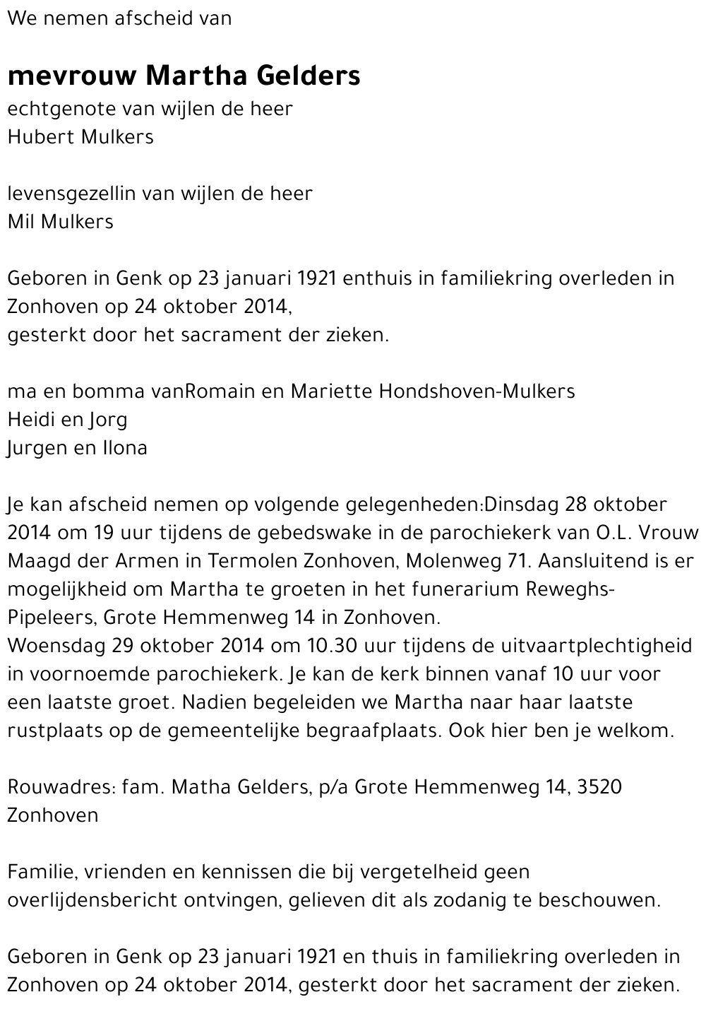 Martha Gelders