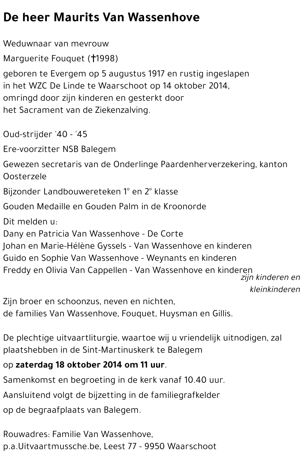 Maurits Van Wassenhove