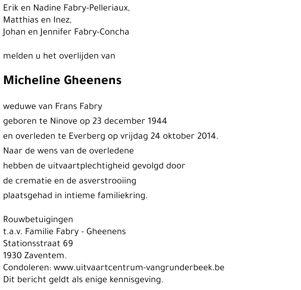 Micheline Gheenens