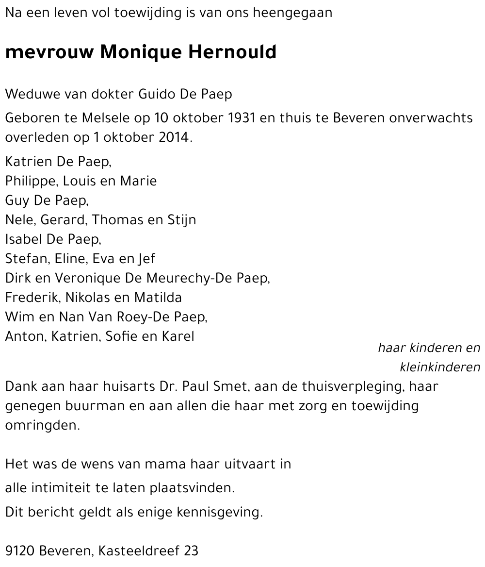 Monique HERNOULD