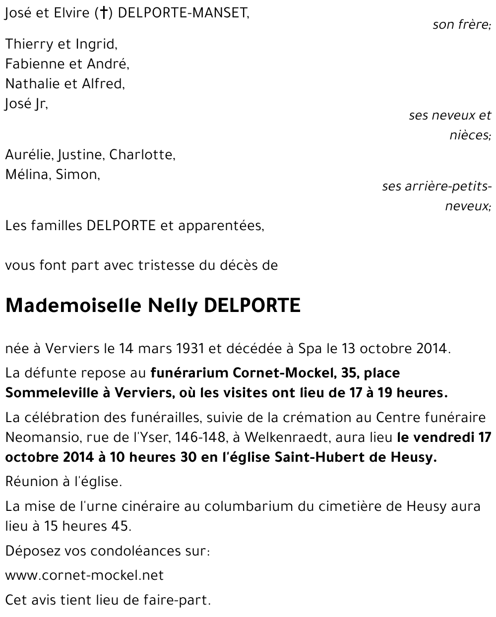 Nelly DELPORTE
