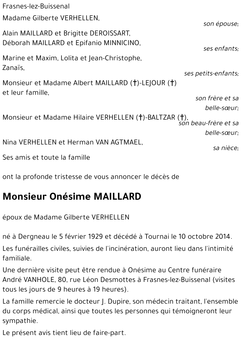 Onésime MAILLARD
