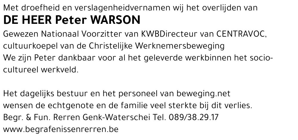 Peter Warson