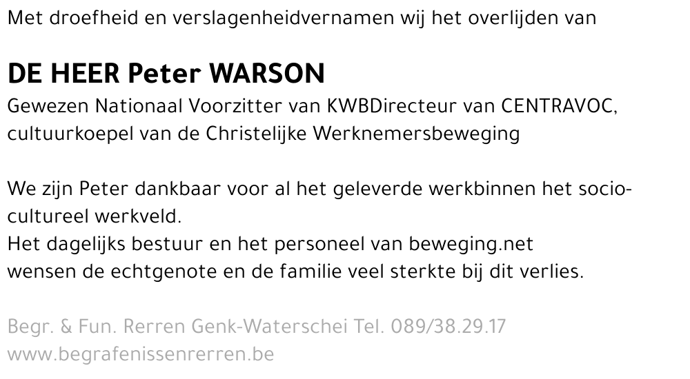 Peter Warson