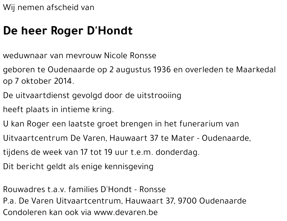 Roger D'Hondt