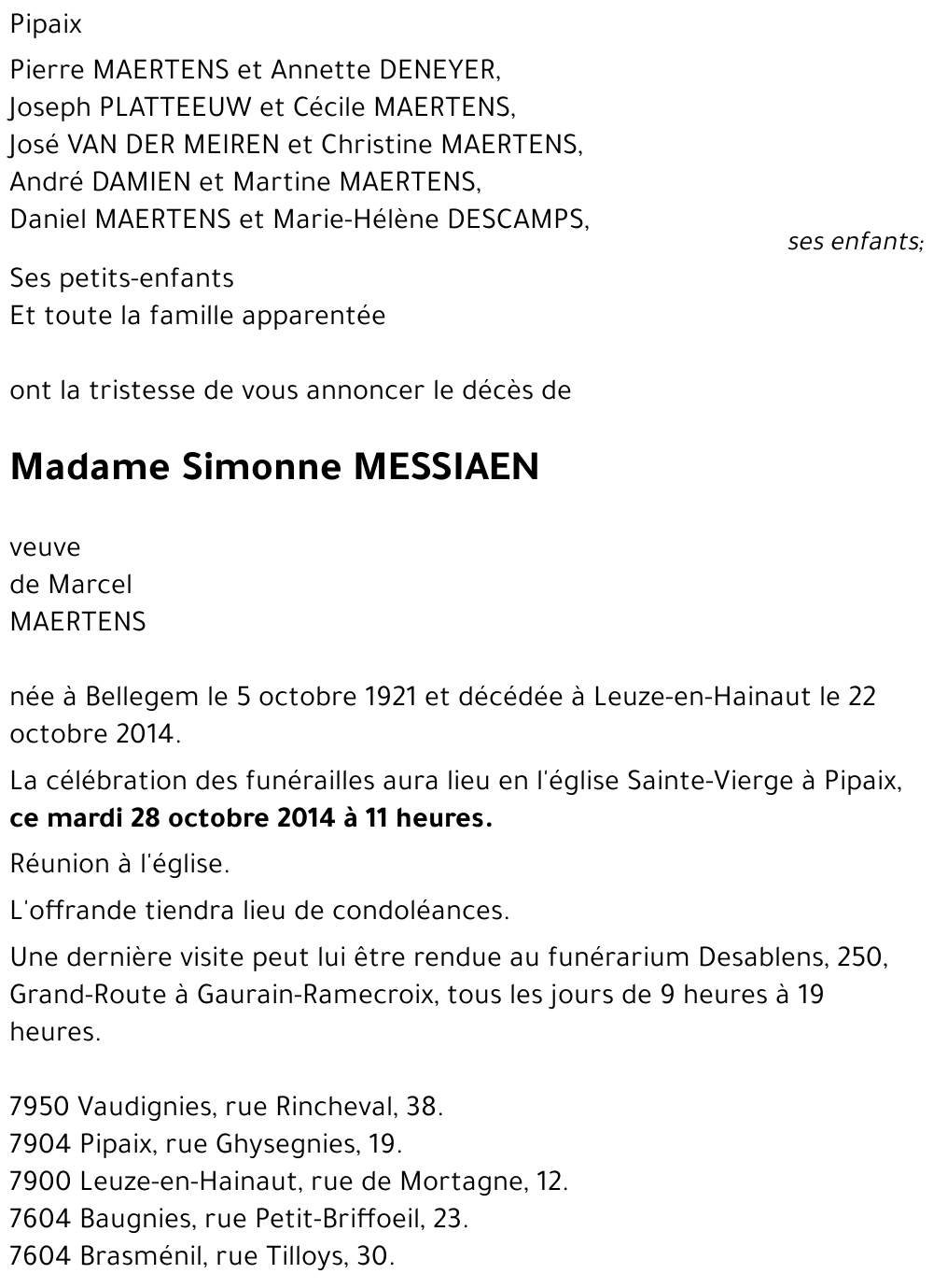 Simonne MESSIAEN