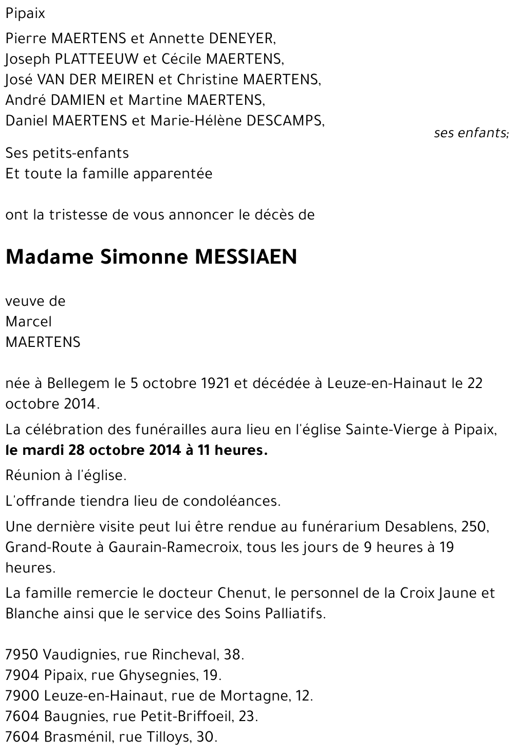 Simonne MESSIAEN