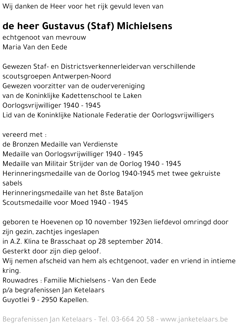 Staf Michielsens
