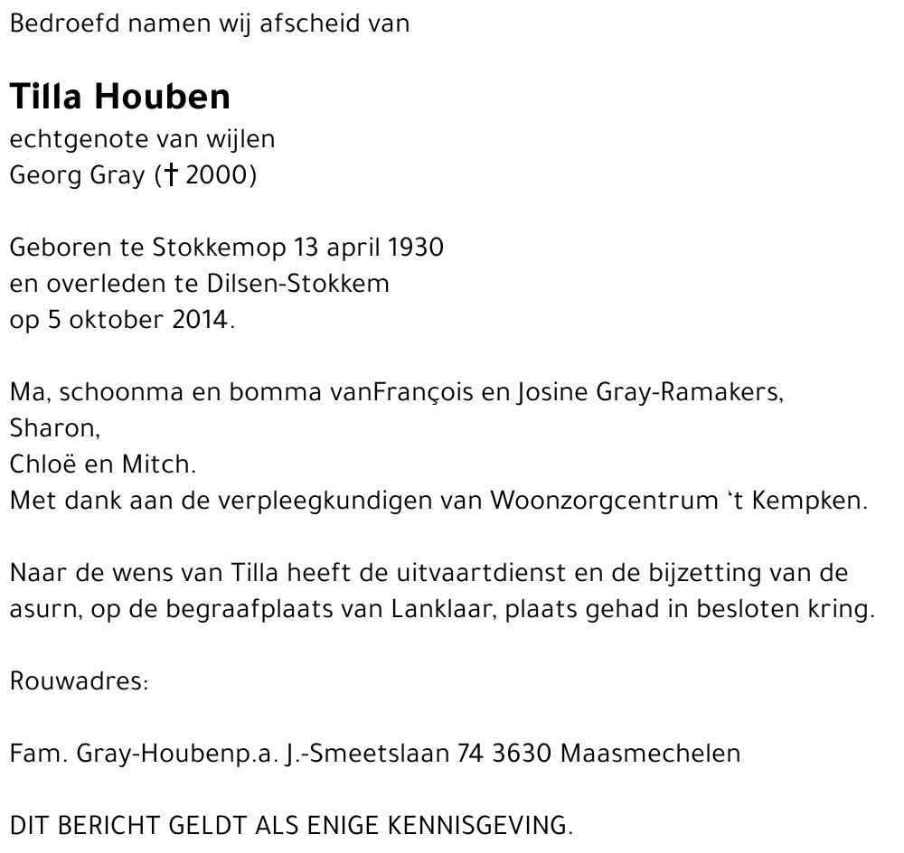 Tilla Houben