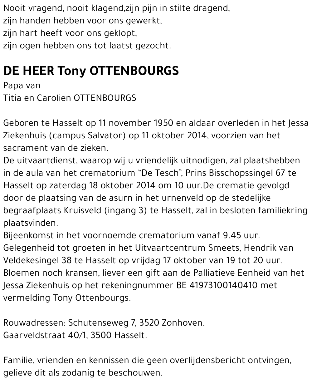Tony Ottenbourgs