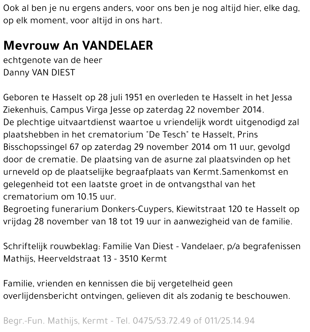 An VANDELAER