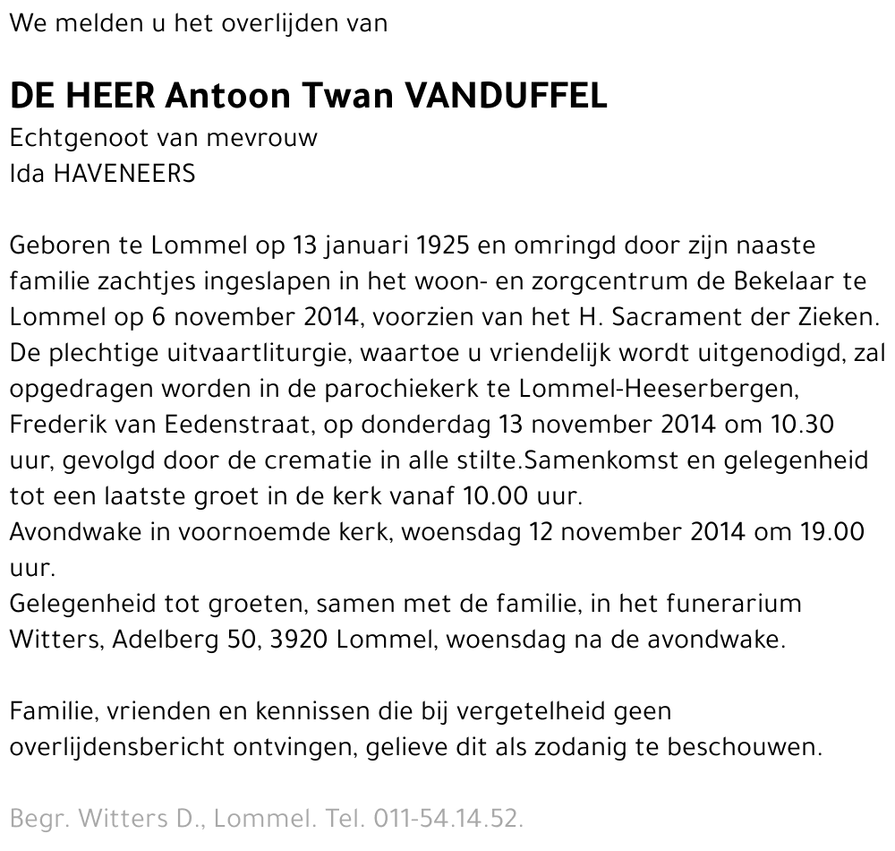 Antoon Twan Vanduffel