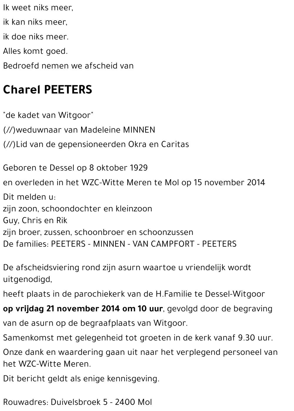 Charel PEETERS