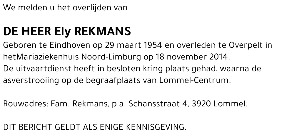 Ely Rekmans