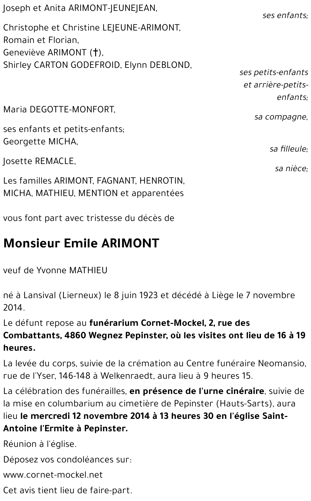 Emile ARIMONT