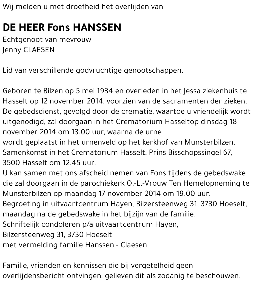 Fons HANSSEN