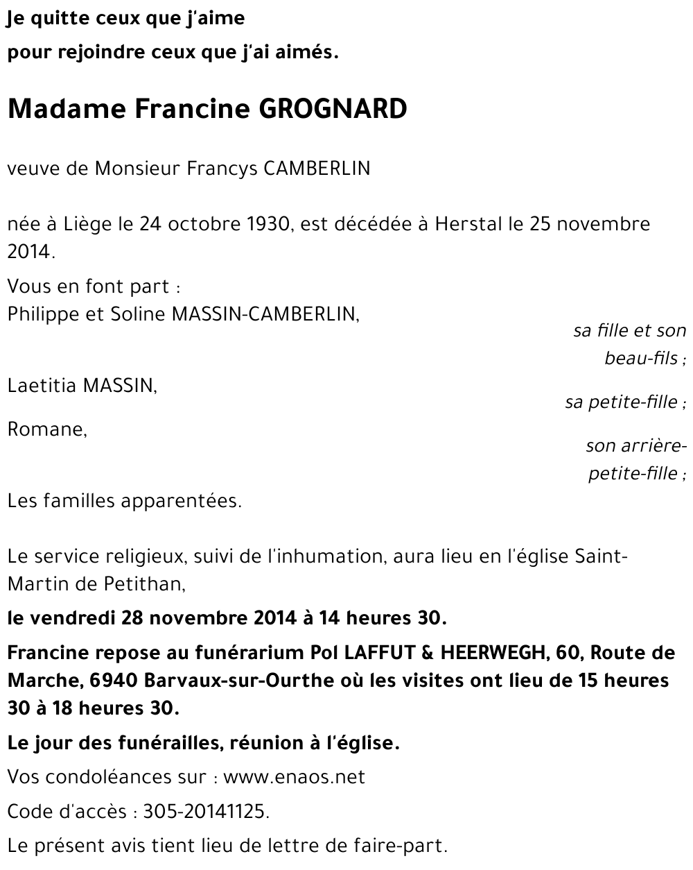 Francine GROGNARD