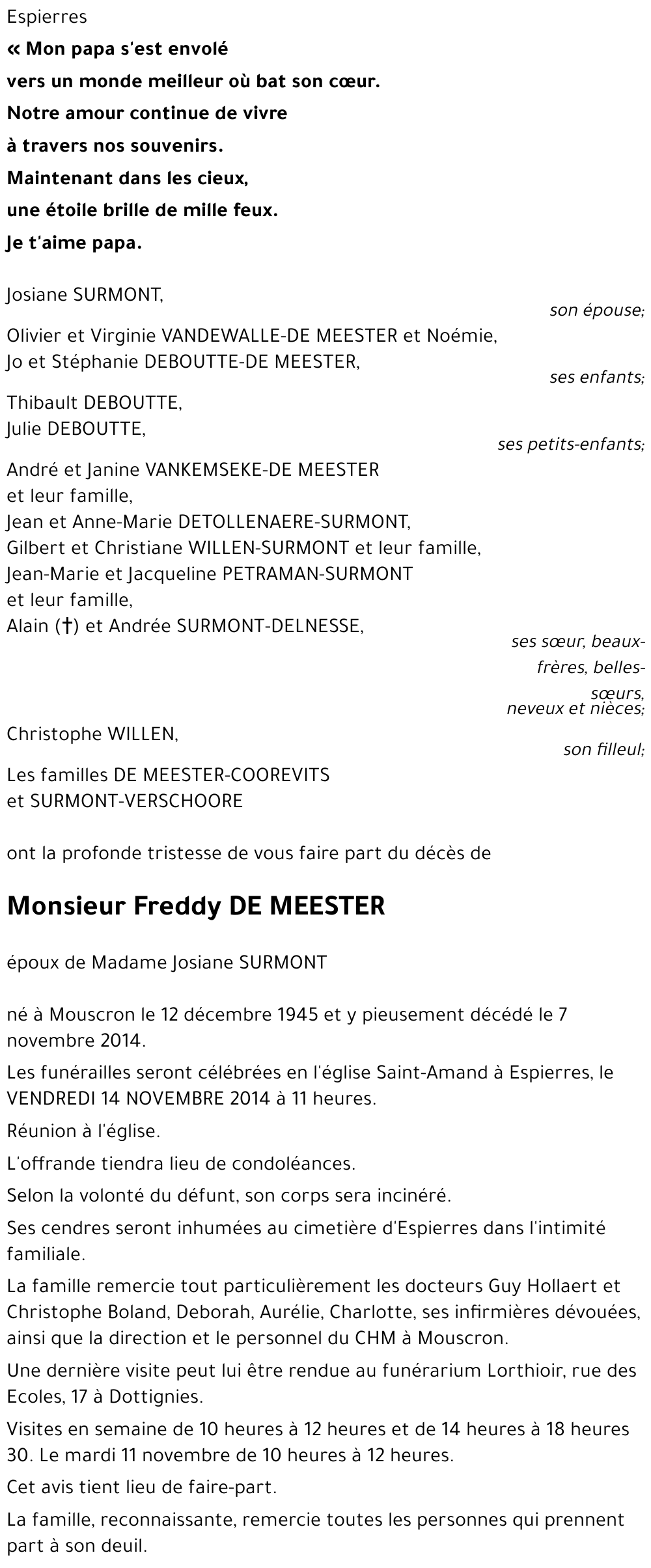 Freddy DE MEESTER