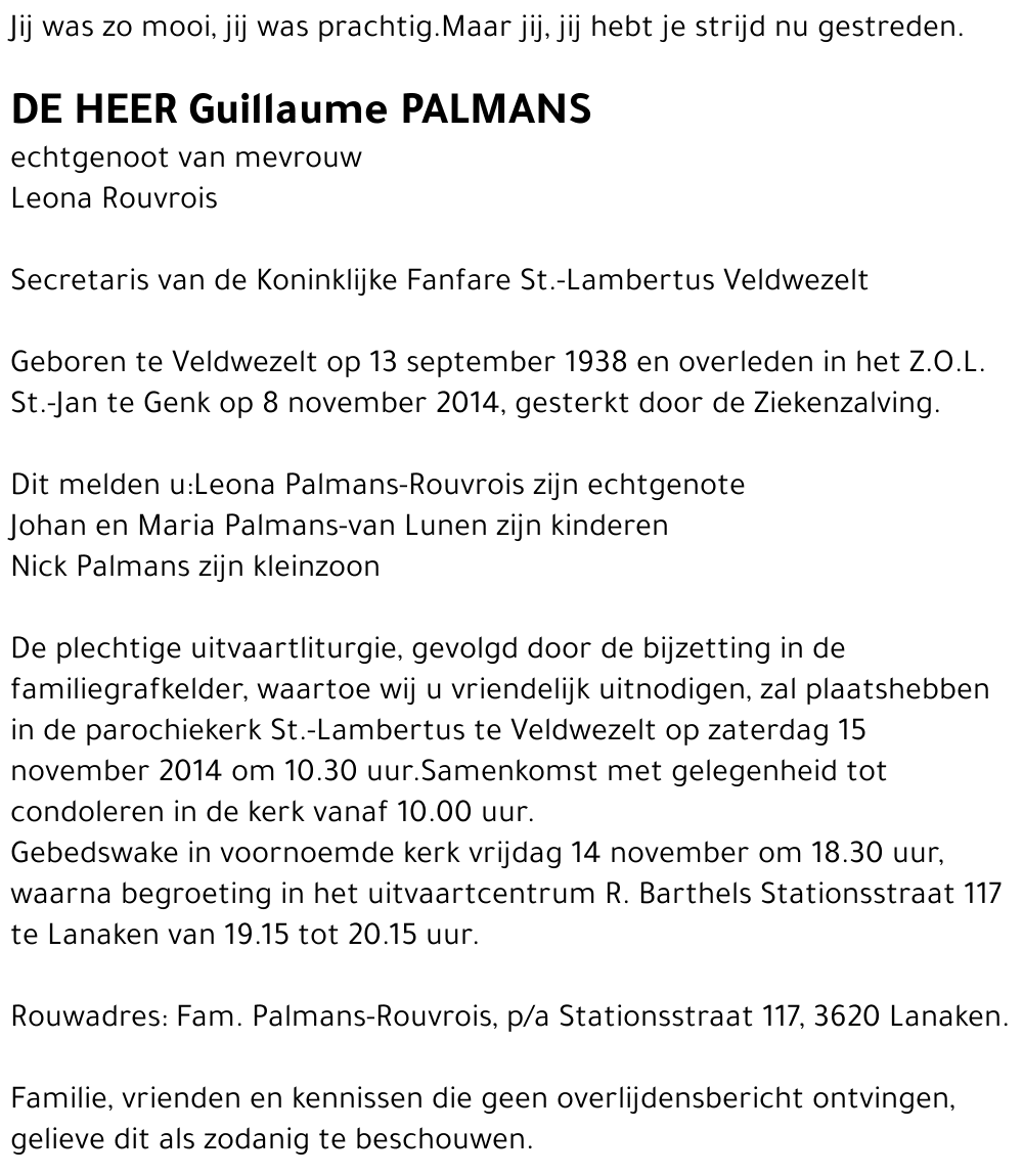 Guillaume Palmans