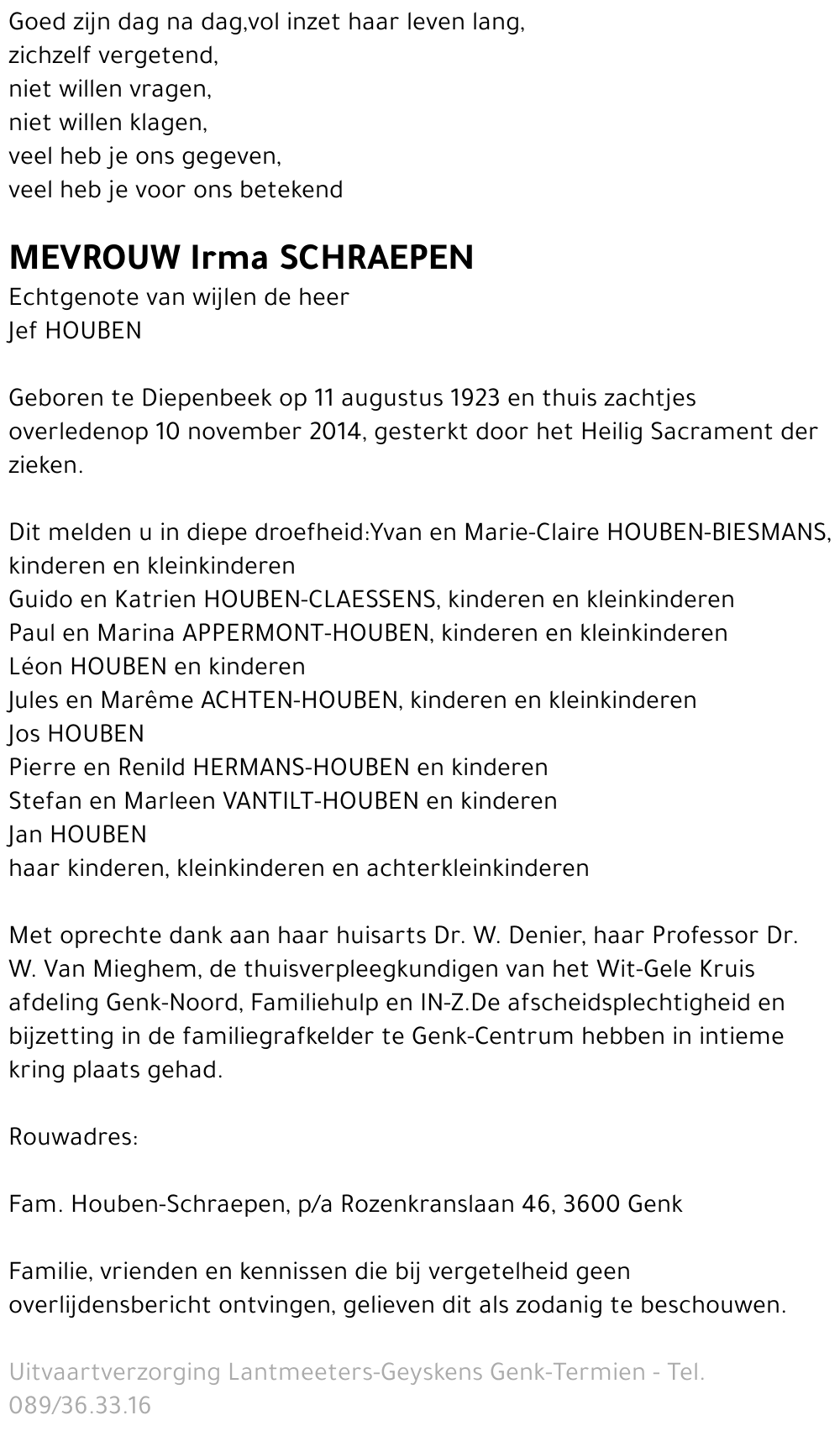 Irma SCHRAEPEN