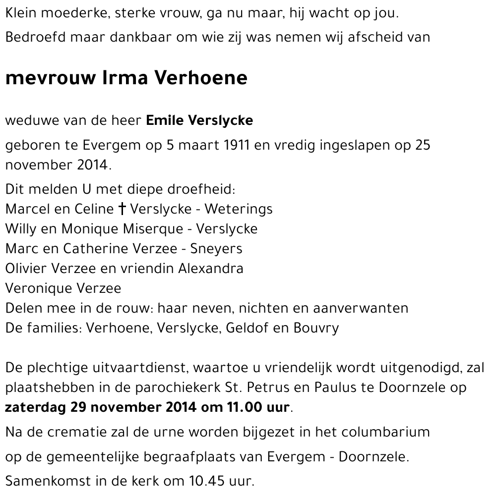 Irma Verhoene