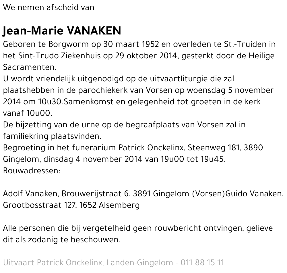 Jean-Marie Vanaken