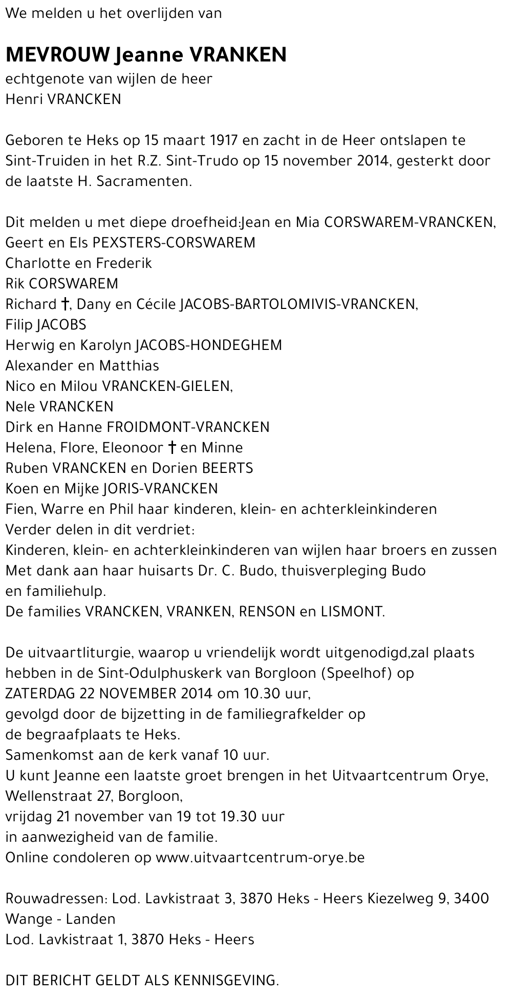 Jeanne Vranken