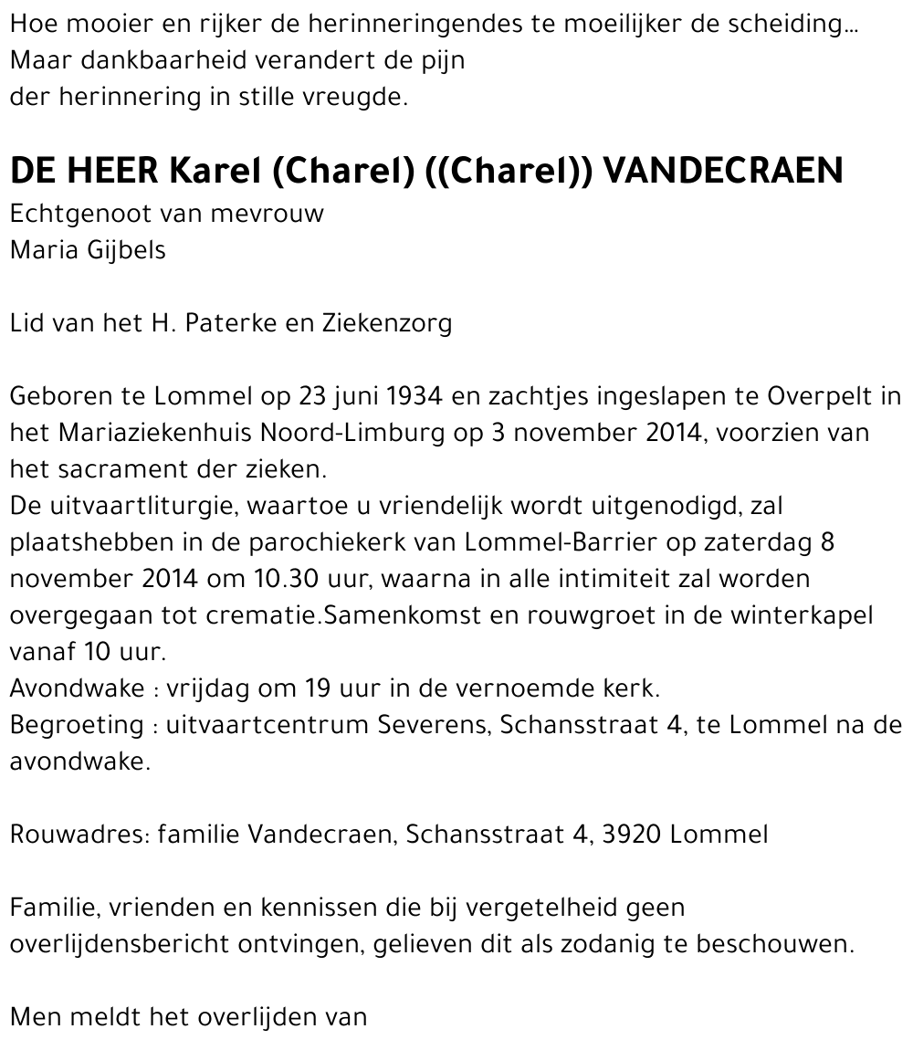 Karel Vandecraen